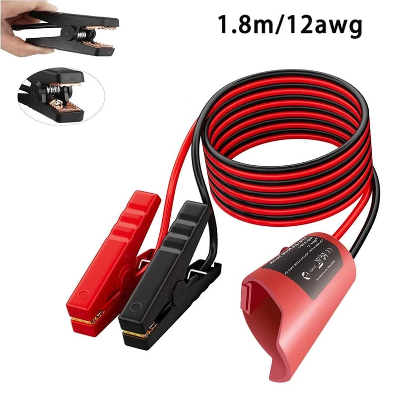 Per Milwaukee M12 cavo di avviamento portatile avviamento ausiliario per auto 12awg/1.8m cavo di alimentazione con clip a coccodrillo Strumento di emergenza ki