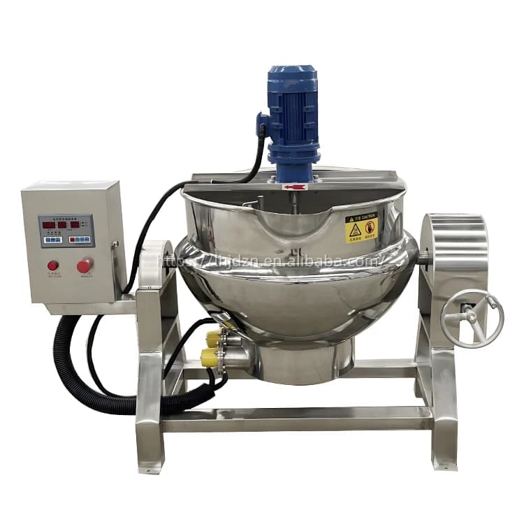 Industrial Automatic Cooking Machine Electric Gas Steam Planetary Stirring Jacketed Kettle Pot with Agitator Vacuumed Cooker