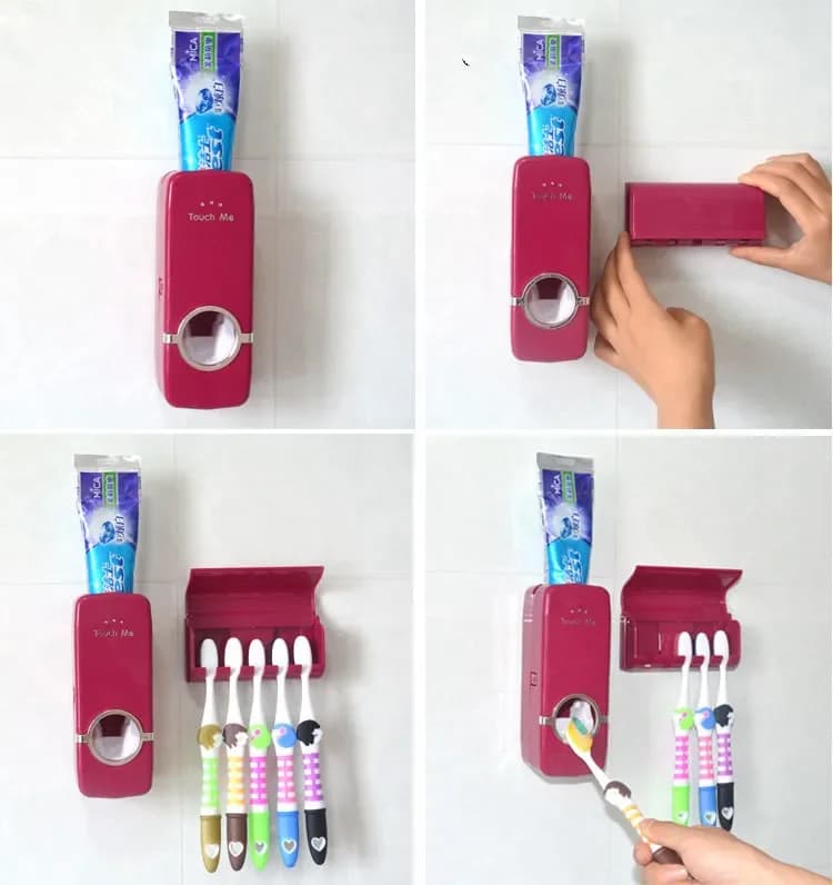 Porta spazzolino da bagno Porta dentifricio a parete Porta spazzolino da denti senza punzonatura Accessori da bagno OK 0440