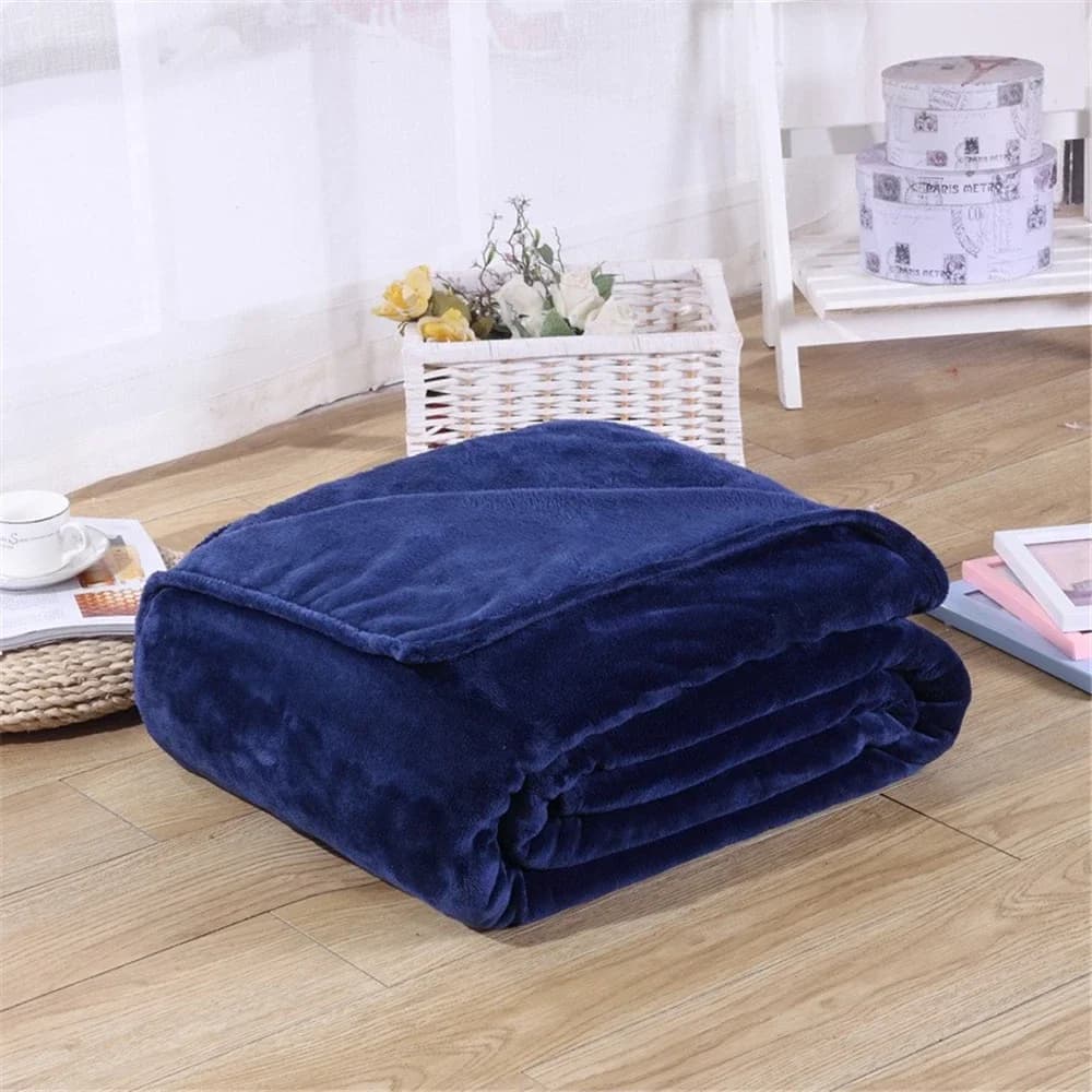 Coperta in pile di corallo super morbida 220 g/m2 Leggero Solido Rosa Blu Pelliccia sintetica Visone Copridivano Copriletto Coperte di flanella