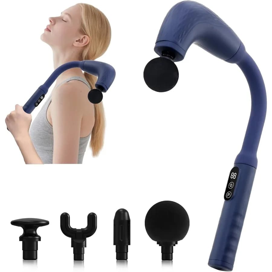 Massage gun with updated extension handle Back massager to relieve pain Deep tissue muscles massager/neck/spalle/vita/gambe