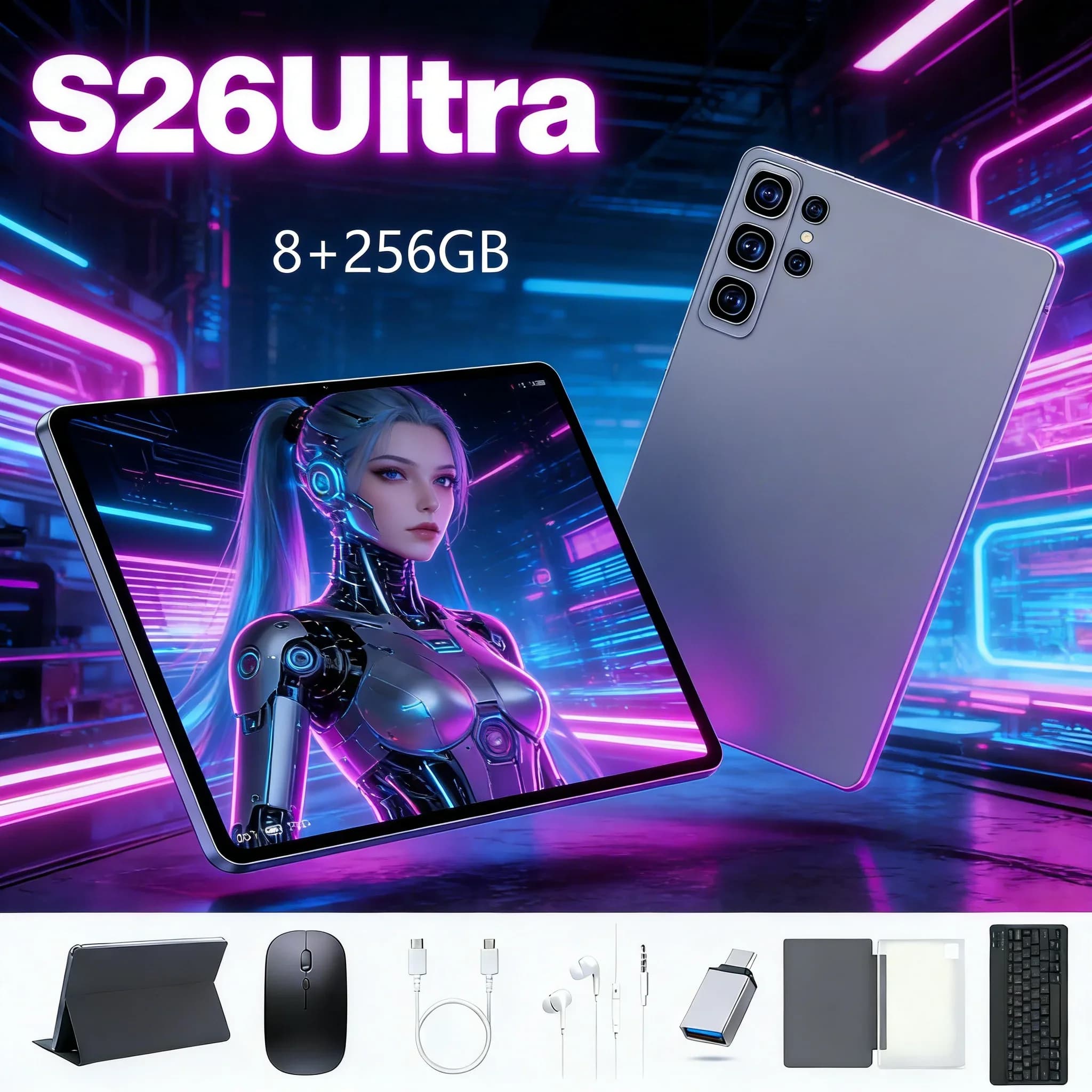 Tablet ATY S26 Ultra Android 15, 8+256GB, Tablet Premium Dorato