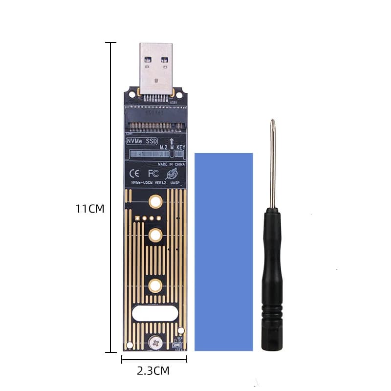Adattatore M.2 NVME SSD a USB 3.1 Scheda convertitore interno da PCI-E a USB-A 3.0 Chip JMS583 10Gbps USB3.1 Gen 2 per SSD PCI-E/M.2