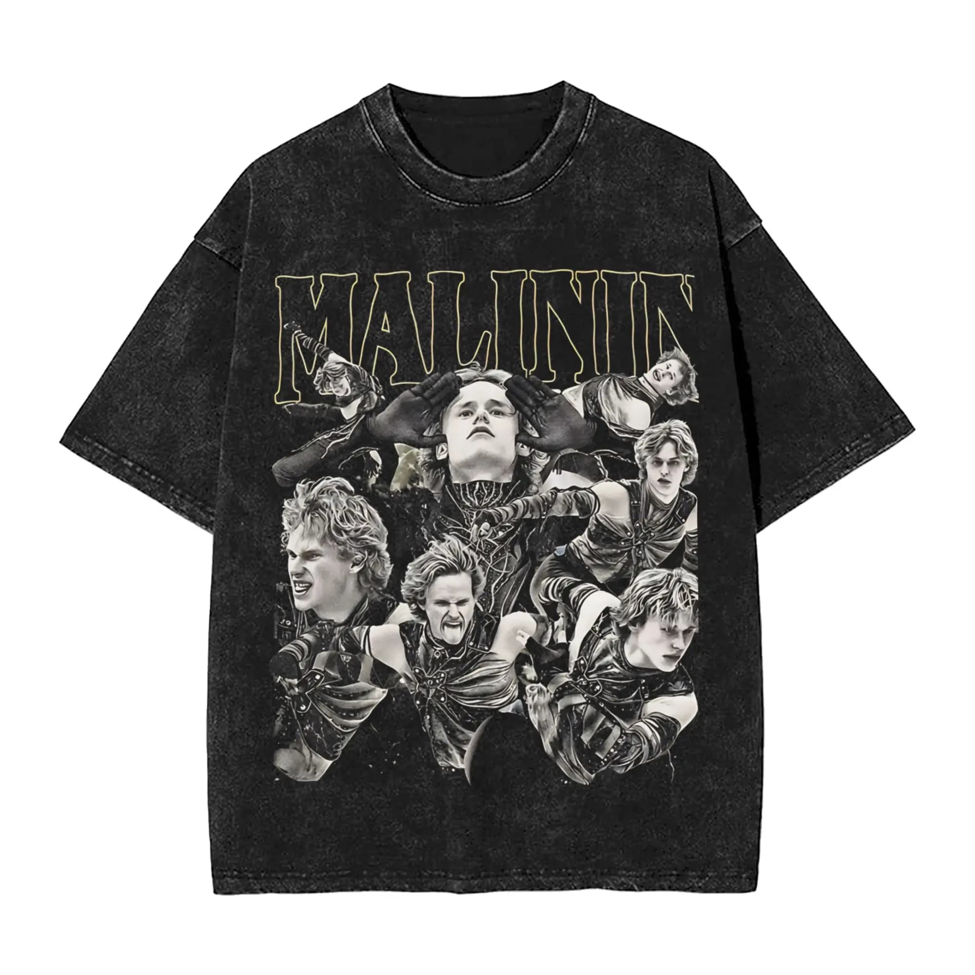 T-shirt lavata con grafica Quad Jump Ice Skating Ilia Malinin, unisex, streetwear, hip hop, a maniche corte