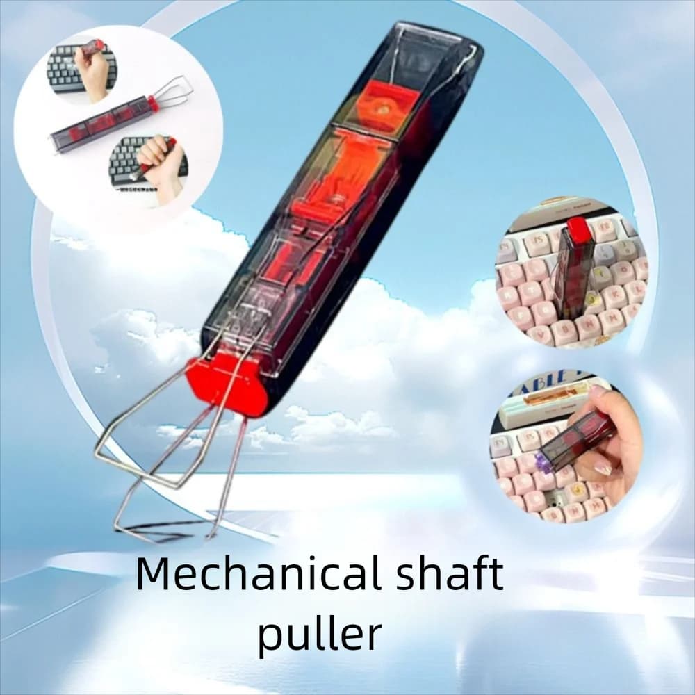 Estrattore per tasti 2 in 1 Estrattore per interruttori per tastiera multifunzione fai-da-te Strumento per rimozione copritasti trasparente leggero universale