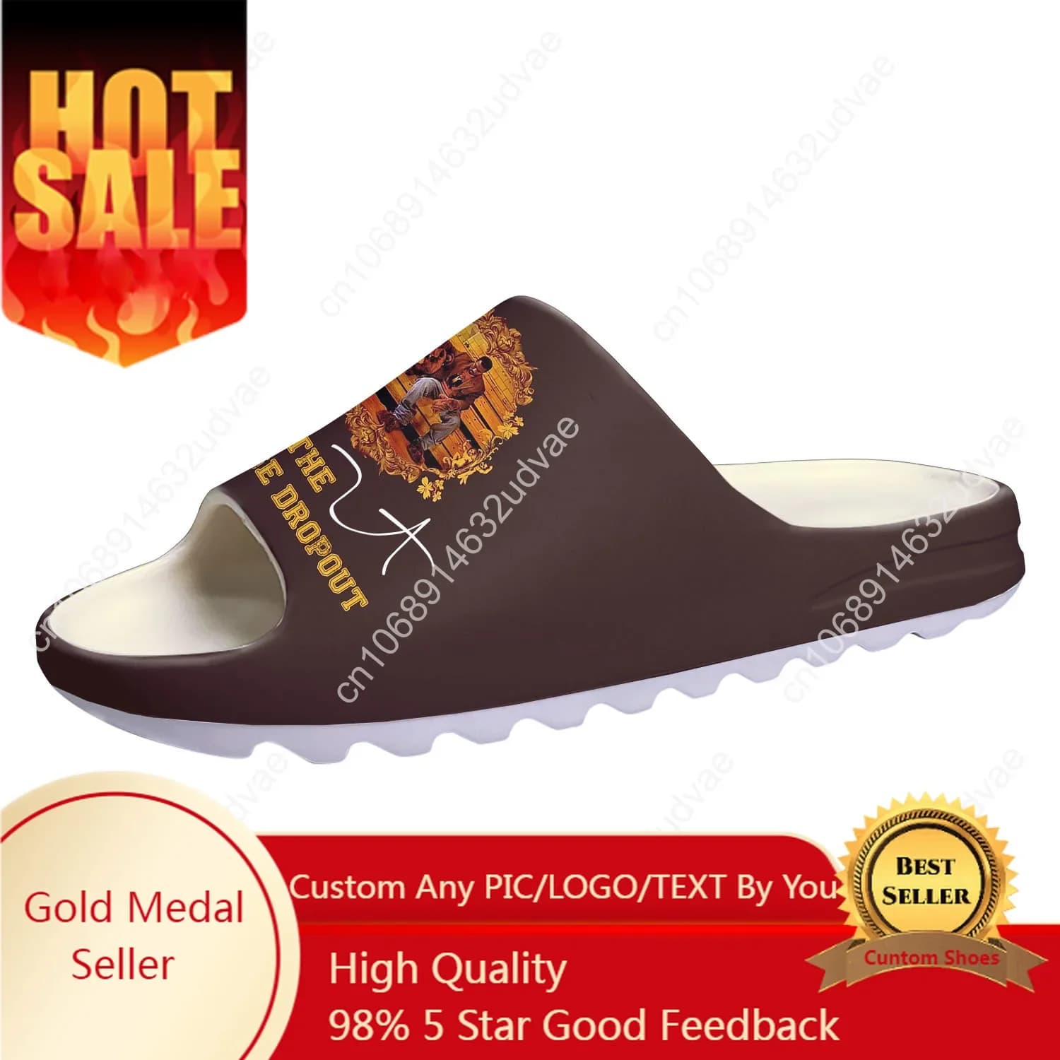 Personalized slippers Kanye West with Soft Sole, Home Shoes, Water Shoes, for Men, Woman and Teenagers, for Bathroom and Beach