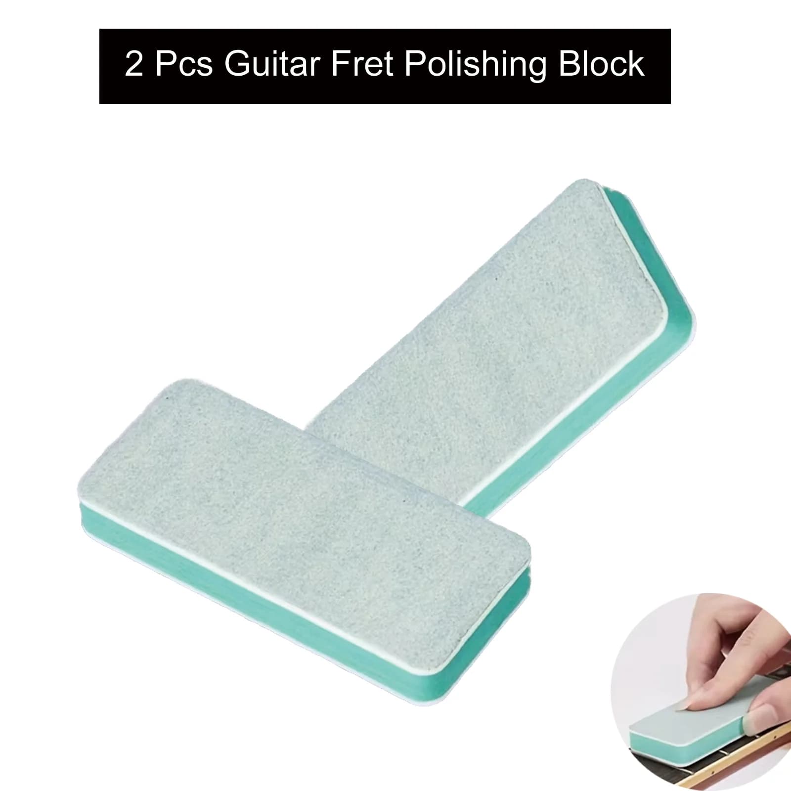Miwayer Set da 2/4 Pezzi Blocchi per Levigatura Tasti Chitarra, Grana 1000, Strumento Lucidante a Doppia Faccia per Pulizia e Cura