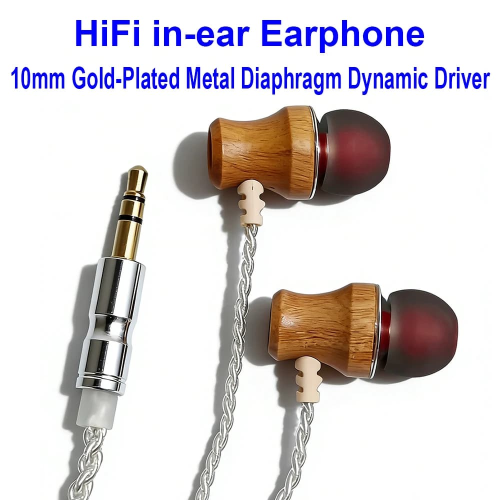 IEM In-Ear Monitor headphones, HiFi headphones with 10mm Dynamic Driver, Cellular Headphones, Laptops and Games, NC AUDIO