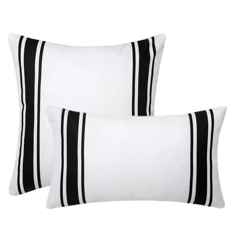 Fodera per cuscino impermeabile fodera per cuscino per esterno estivo 45x45cm 30x50cm fodera per cuscino decorativo federa da giardino bianca