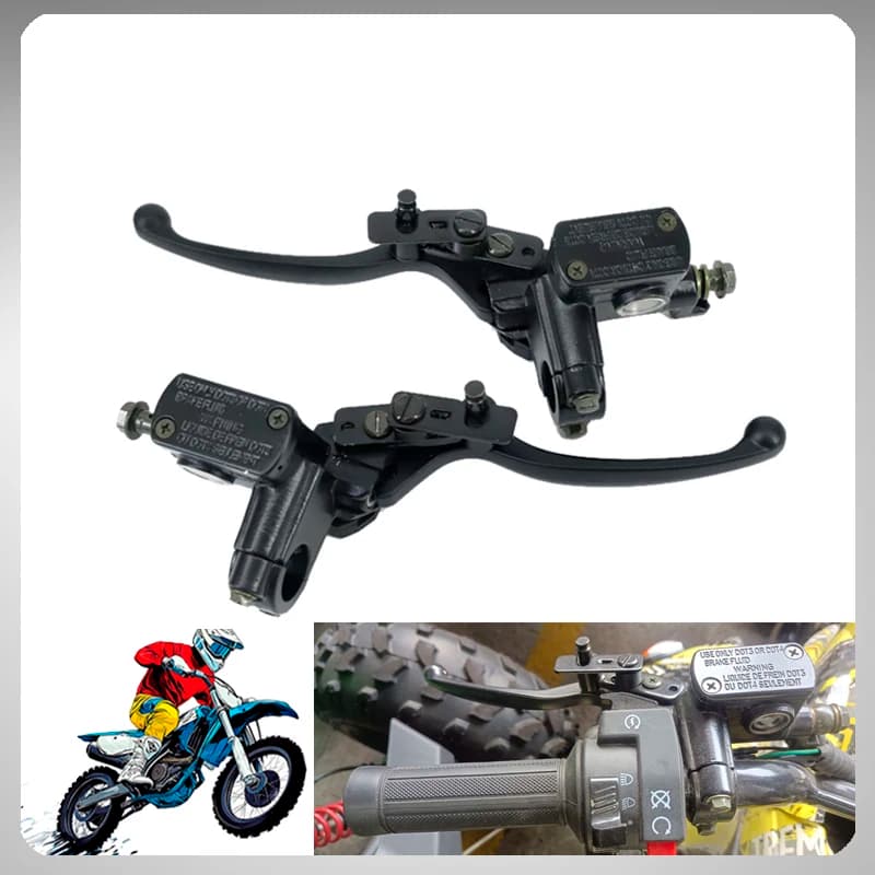 Leva Freno Idraulico Universale Sinistra Destra per Moto e Pompa Frizione per ATV 50cc-250cc e Quad/Dirt Bike