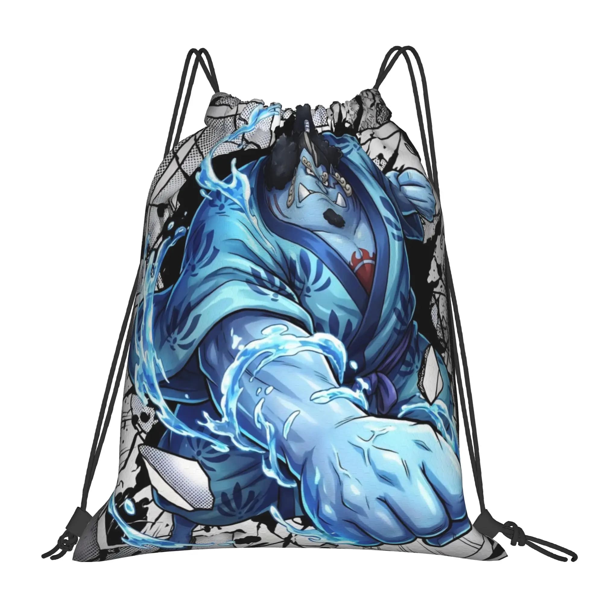 Borse con coulisse Jinbe One Piece, Zaino sportivo portaoggetti, Borsa porta scarpe per la scuola
