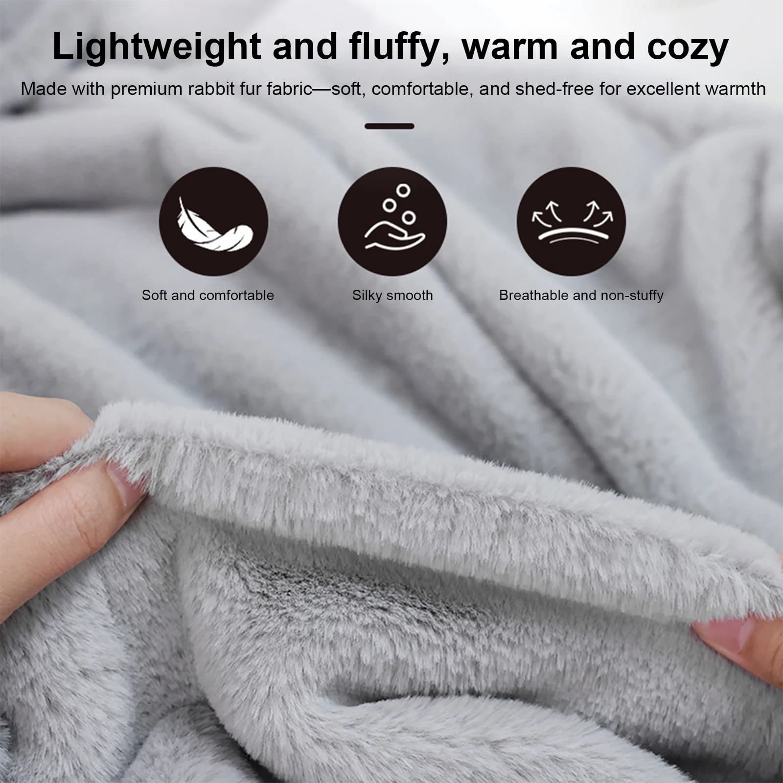 Poncho/Coperta Elettrica USB Riscaldata con Cappuccio, 3 Livelli di Calore, Sciarpa Riscaldante Lavabile per Interni ed Esterni