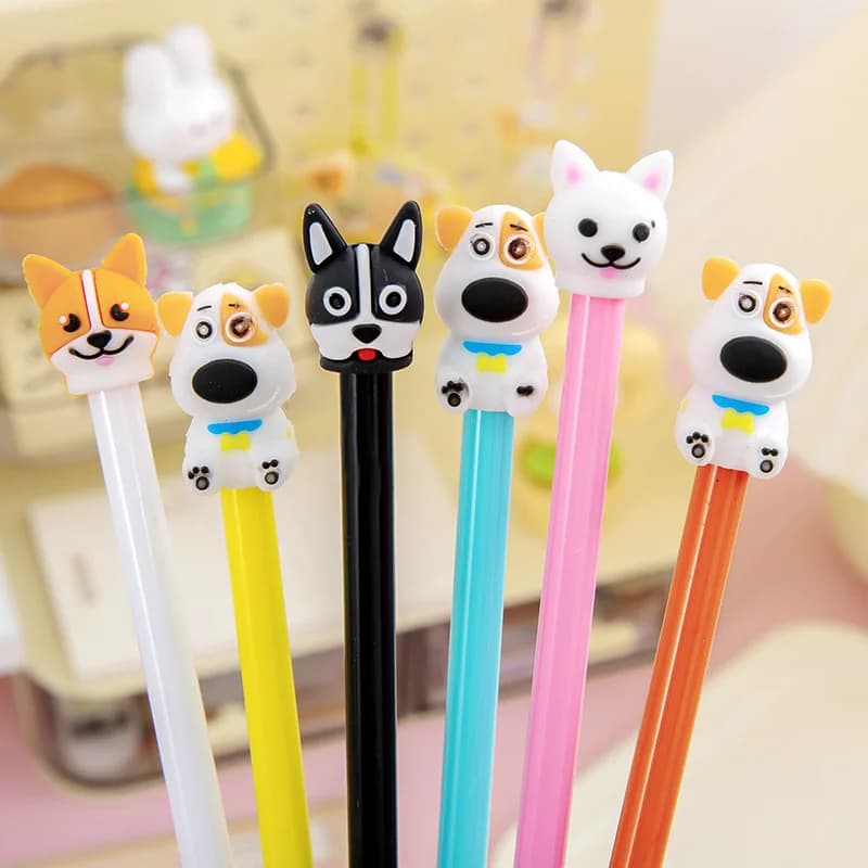 12 pezzi di simpatico cane da compagnia penna neutra simpatico cucciolo penna studente cancelleria premio neutro regalo