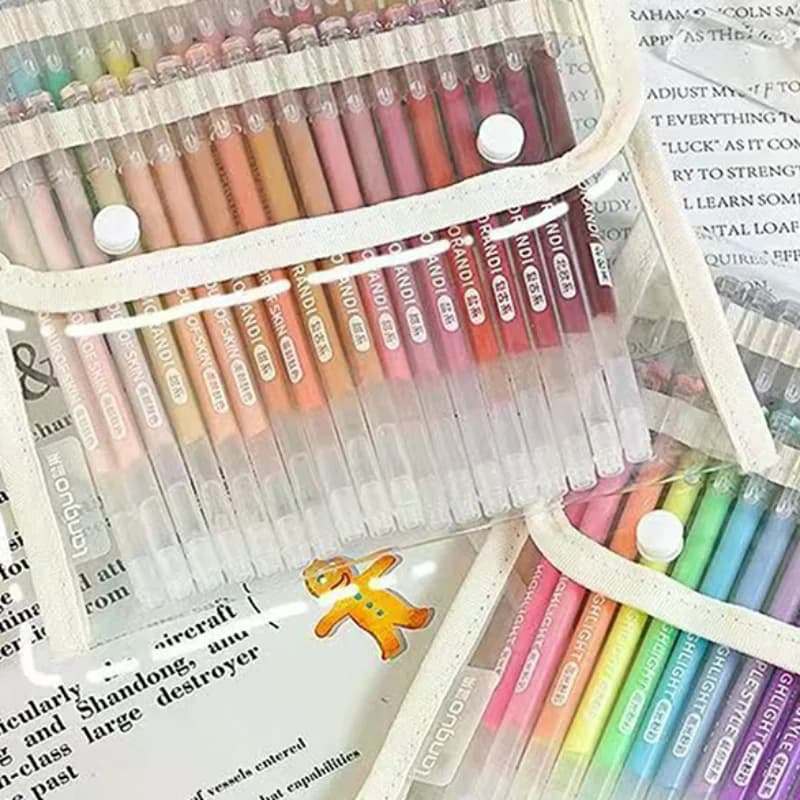 Astuccio Portapenne Colorato da 1 Pezzo, Borsa Portapenne Grande Capacità per Contabilità, Contiene 36/108 Penne Gel, Custodia Portatile per Cancelleria