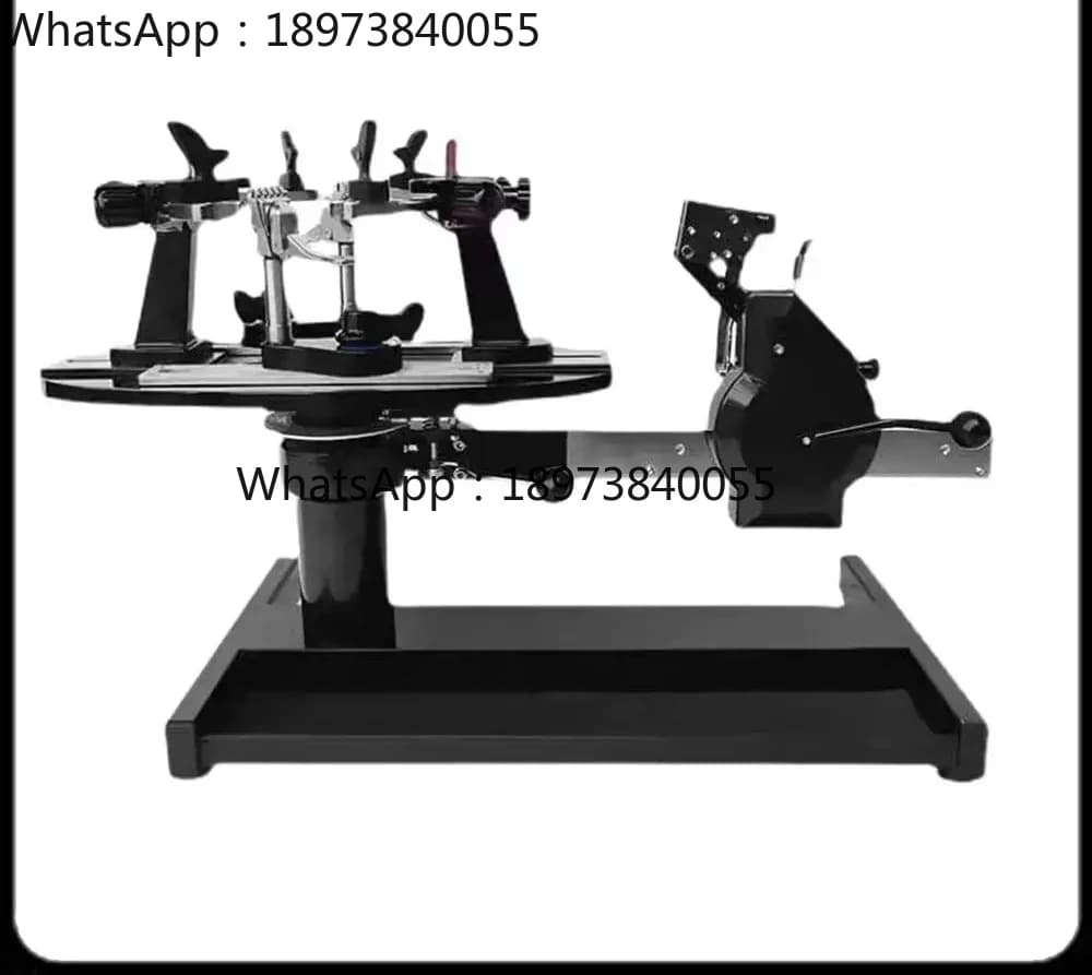 Machine for connecting classic hand crank table racket Machine for matching black racket for double purpose from tennis badminton
