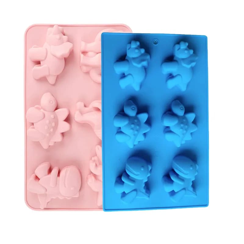 Large Dinosaur Silicone Mold Chocolate Soap Candle Crayon Candy Ice Cube Tray Cake Decorating Cupcake Topper Kitchen Baking Tool