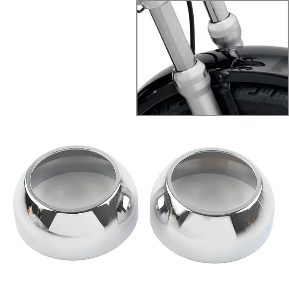 Motorcycle 39mm Front Fork Boot Cap Covers Aluminium for Harley Sportster Dyna FXR FXD Accessories