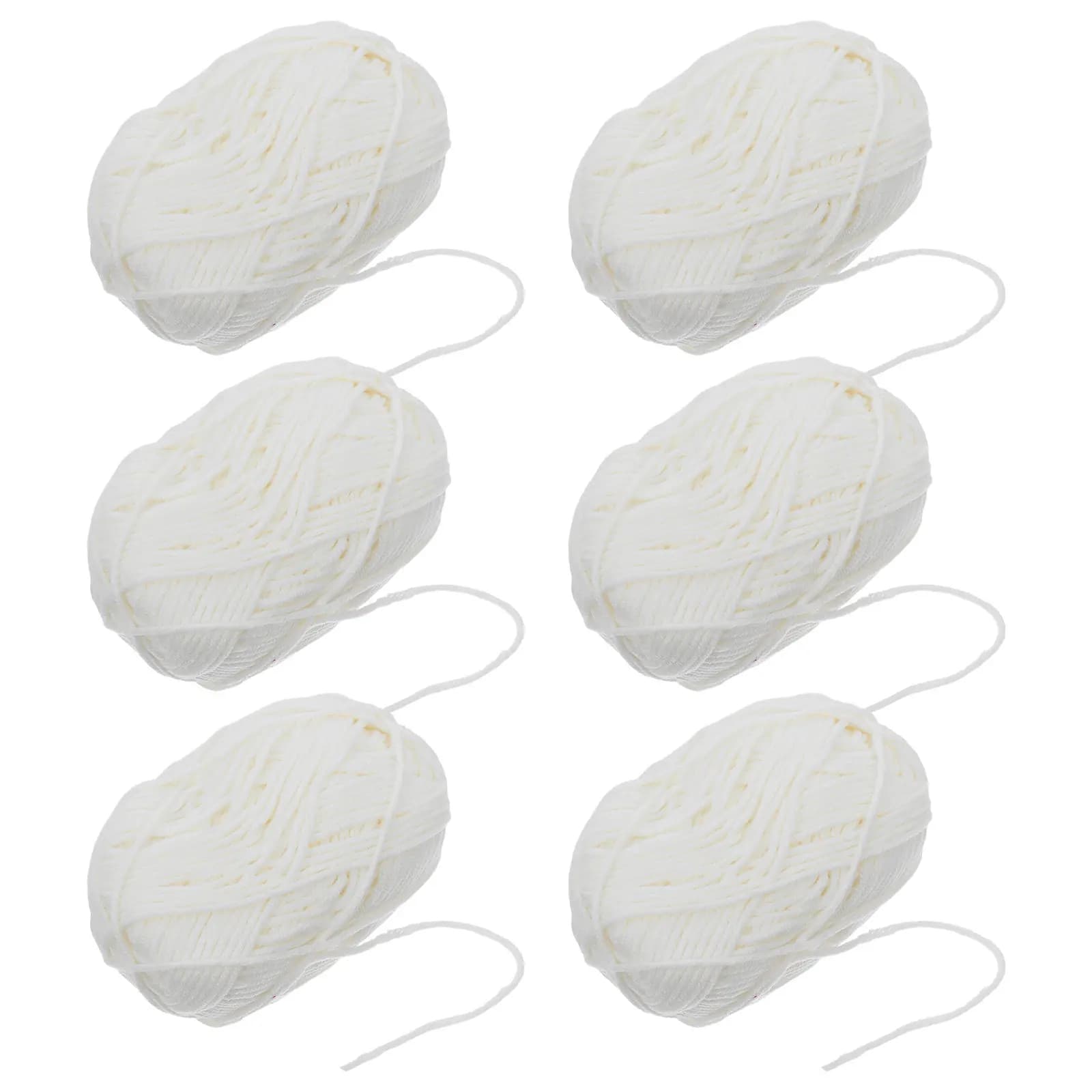 Set di 6 Gomitoli di Filato in Cotone Morbido per Lavori a Maglia, Uncinetto, Sciarpe, Maglioni, Coperte e Amigurumi