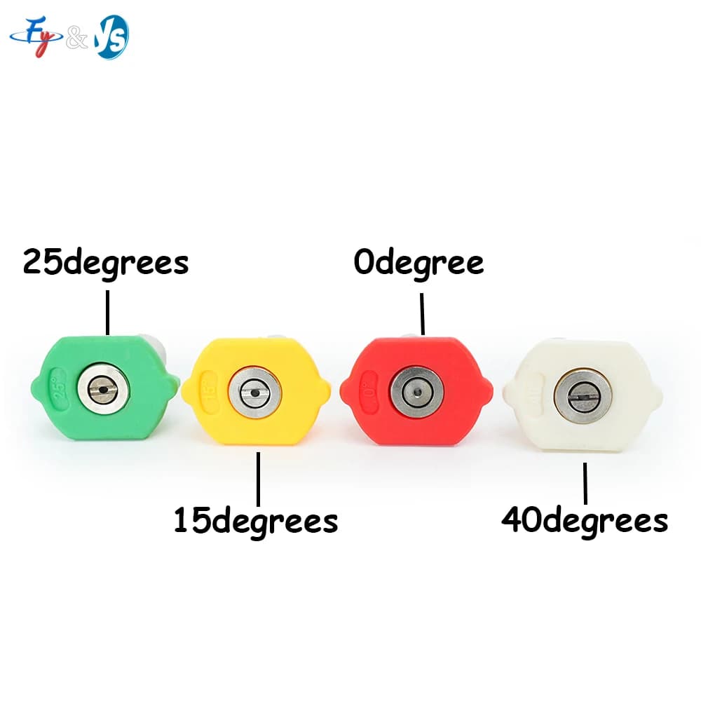 High Pressure Washing Machine Spray Nozzle Car Washer Water Gun Head Washing Machine Accessories 1/4" Fast connection 0/15/25/40 degrees