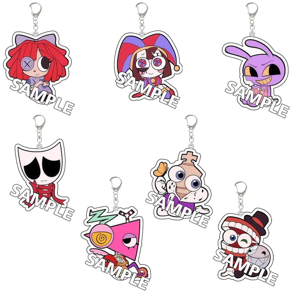 Portachiavi in acrilico da 5 cm TADC Pomni Jax Ragatha Gangle Zooble Kinger Caine, ciondolo creativo per zaino, regalo per festival