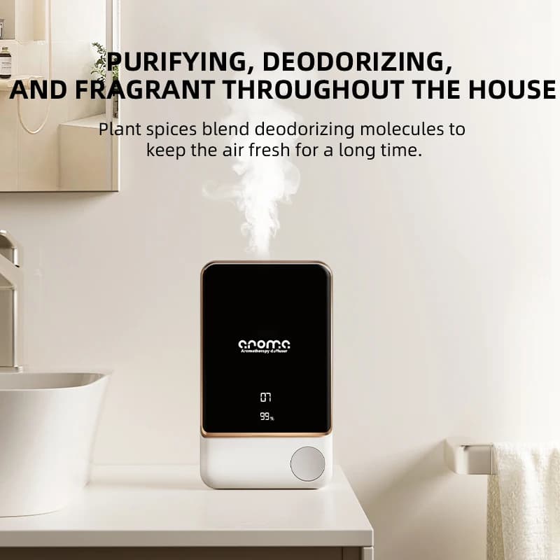 Diffusore di Aromi da Parete Intelligente per Bagno, Casa, Ufficio e Camera da Letto, Umidificatore USB da Scrivania