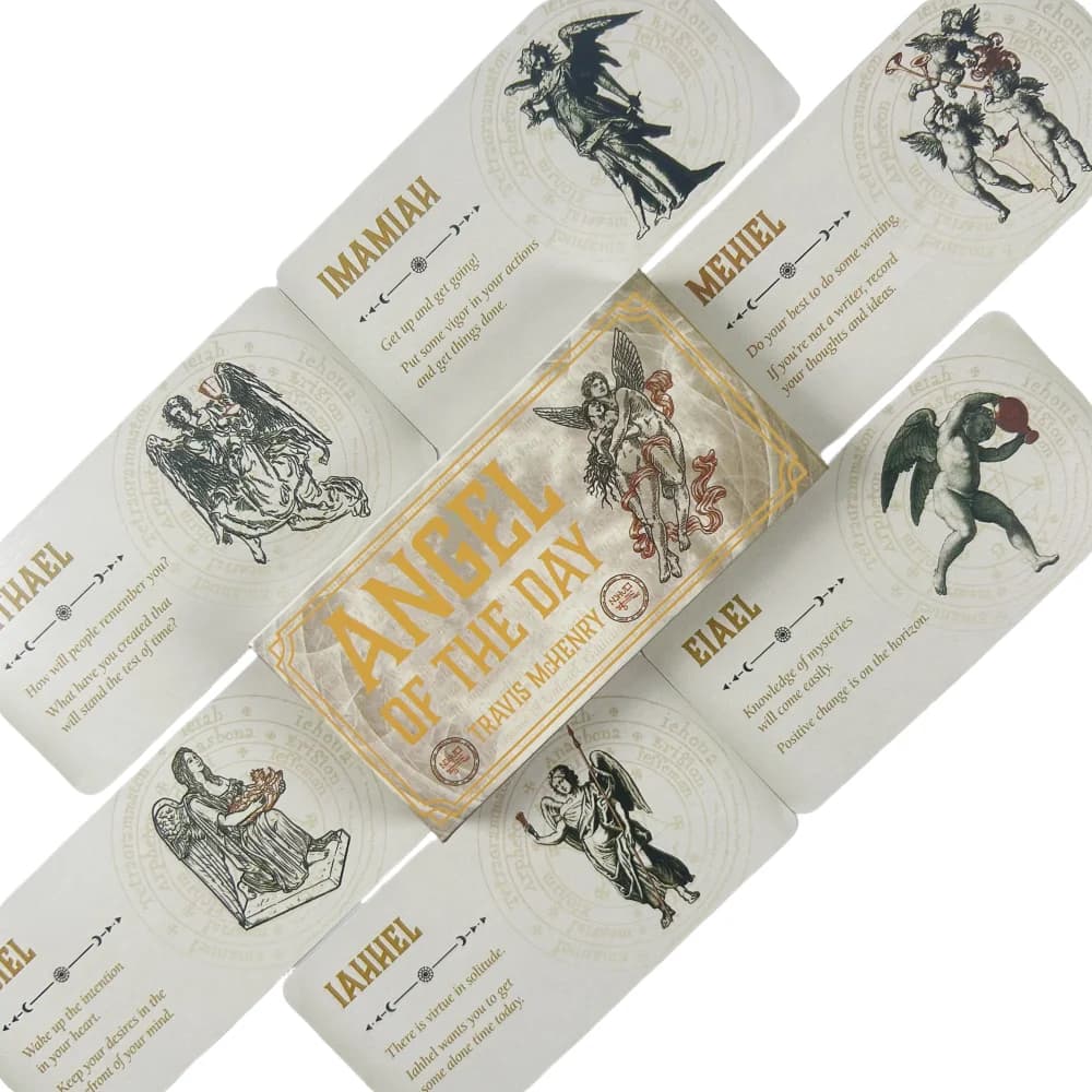 Oracolo dell'Angelo del Giorno / Oracolo del Demone del Giorno: 40 Messaggi Ispiratori, Gioco di Carte da 10*5cm