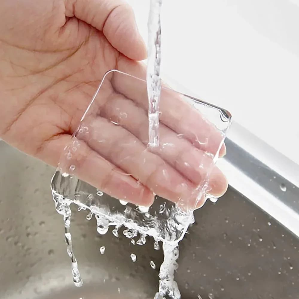 Tappetino antivibrante in silicone autoadesivo 4 pezzi Tappetino antiscivolo per lavatrice Cuscinetti trasparenti per il bagno di casa Cursori per mobili