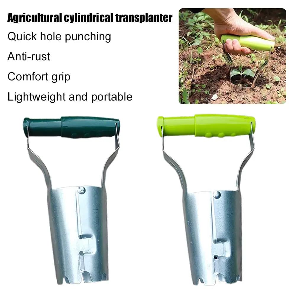 Attrezzo per Piantare Bulbi da Giardino, Trapiantatore Manuale di Semenzali e Scavatore di Fori per la Piantumazione di Bulbi, Semi e Piantine