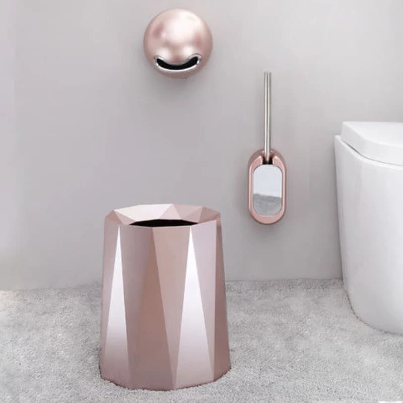 Cestino della spazzatura a doppio strato in oro champagne Cucina Soggiorno domestico Bagno Bidoni per rifiuti addensati Strumento per la pulizia del ristorante