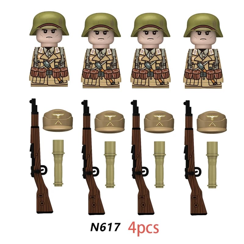 HOT Figure militari Building Blocks Soldati di guerra Legione nord africana Cavallo di guerra Legione Cavalieri Arma Giocattoli Regalo