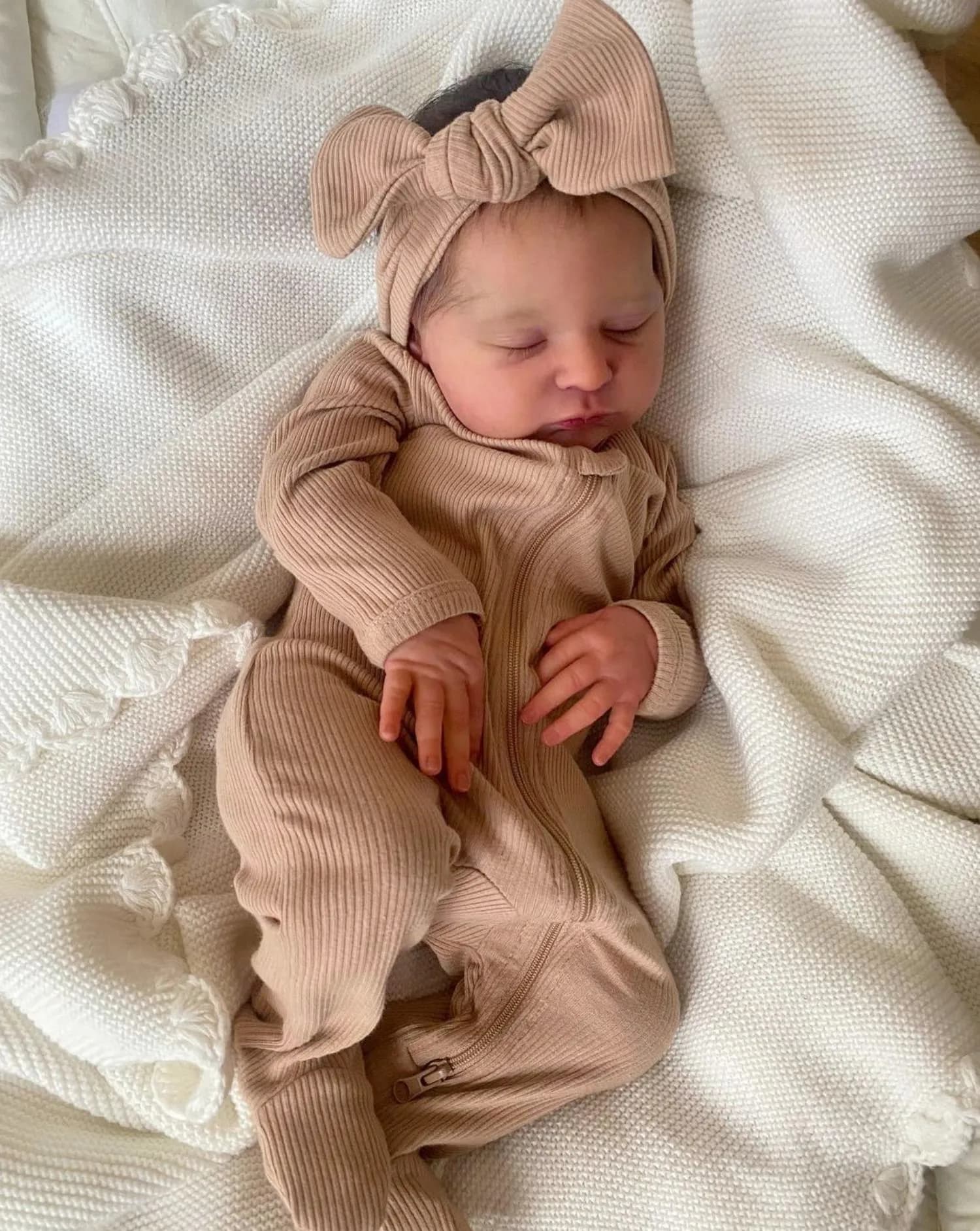 BZDOLL Pittura 3D Pelle con Vene Visibili 50CM Morbido Silicone Asleep Laura Silicone Reborn Baby Doll Toy Girl 20 Pollici Come Reale