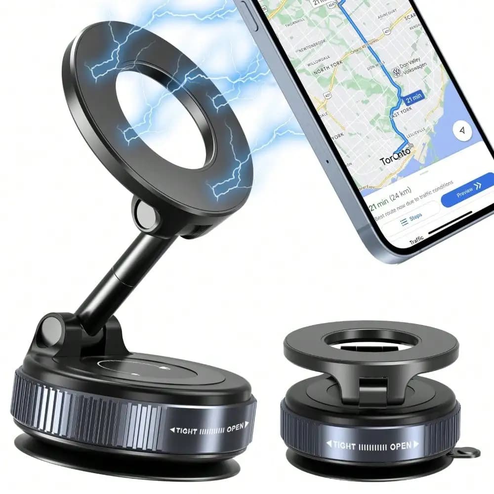 Supporti Magnetici per Telefono da Auto, Rotazione a 360° ° Supporto per telefono da auto regolabile per Magsafe con potente magnete