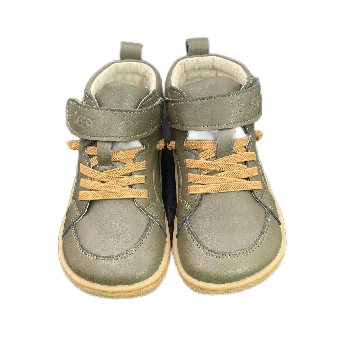 Tipsietoes Spring Autumn Genuine Leather Boots for Girls Boys Kid Sneaker Feet Nudes Leather Lining Light Elastic Strap