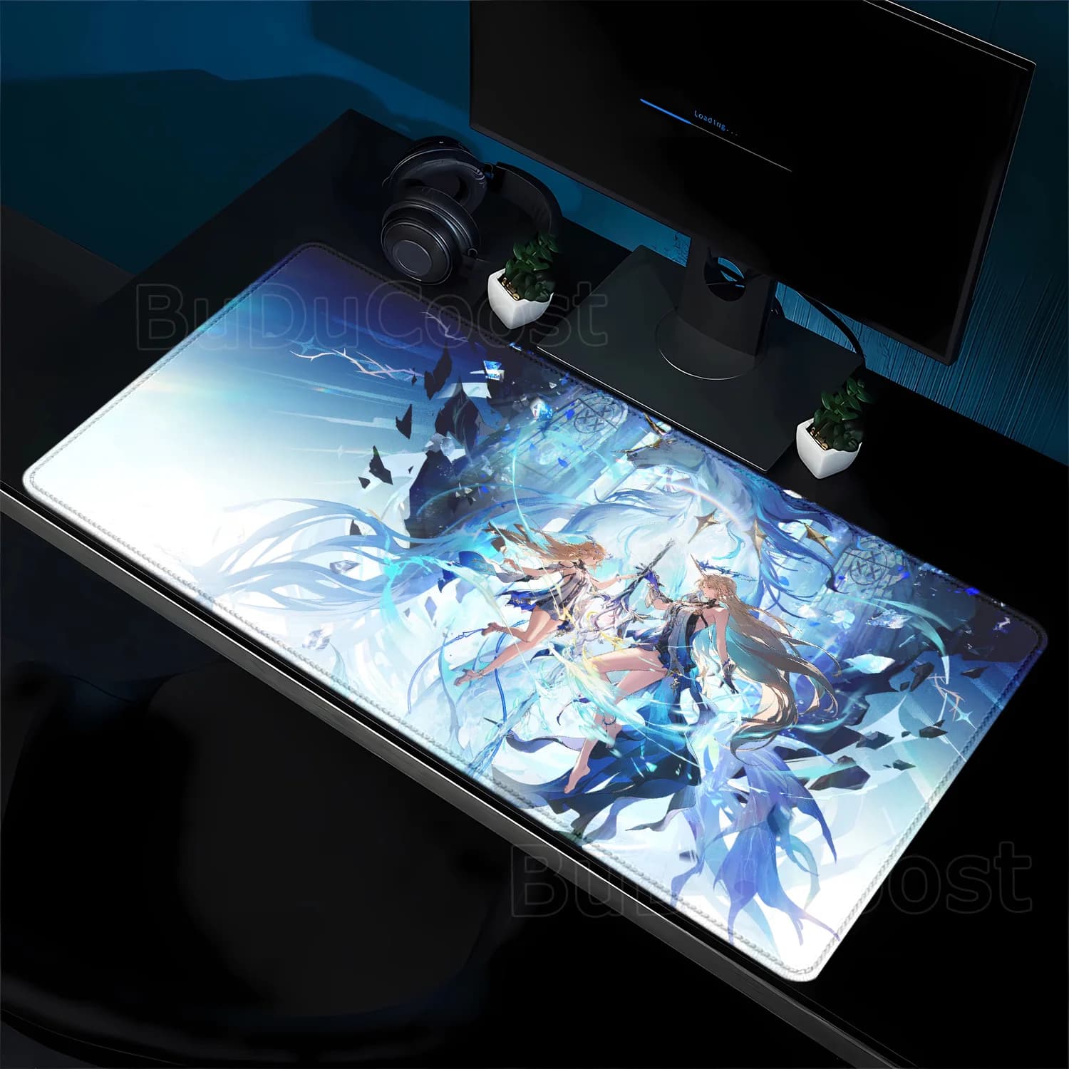 Wuthering Waves Cartethyia Mousepad Tappetino per mouse da gioco di grandi dimensioni LockEdge accessori per ufficio Tastiera per computer Tavolo teclado Tappetino da scrivania