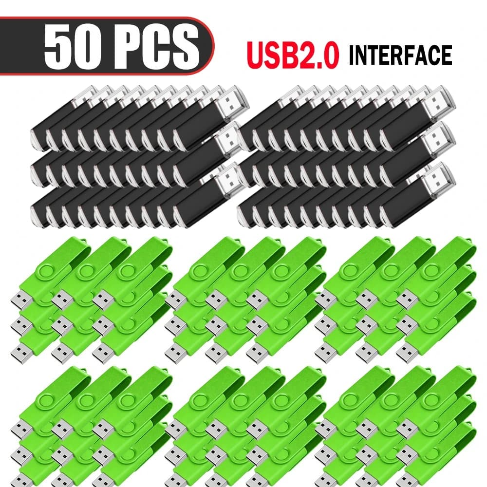 Chiavetta USB da 50 pezzi con logo laser gratuito 2.0 4GB 8GB 16GB 32GB 64GB 128MB