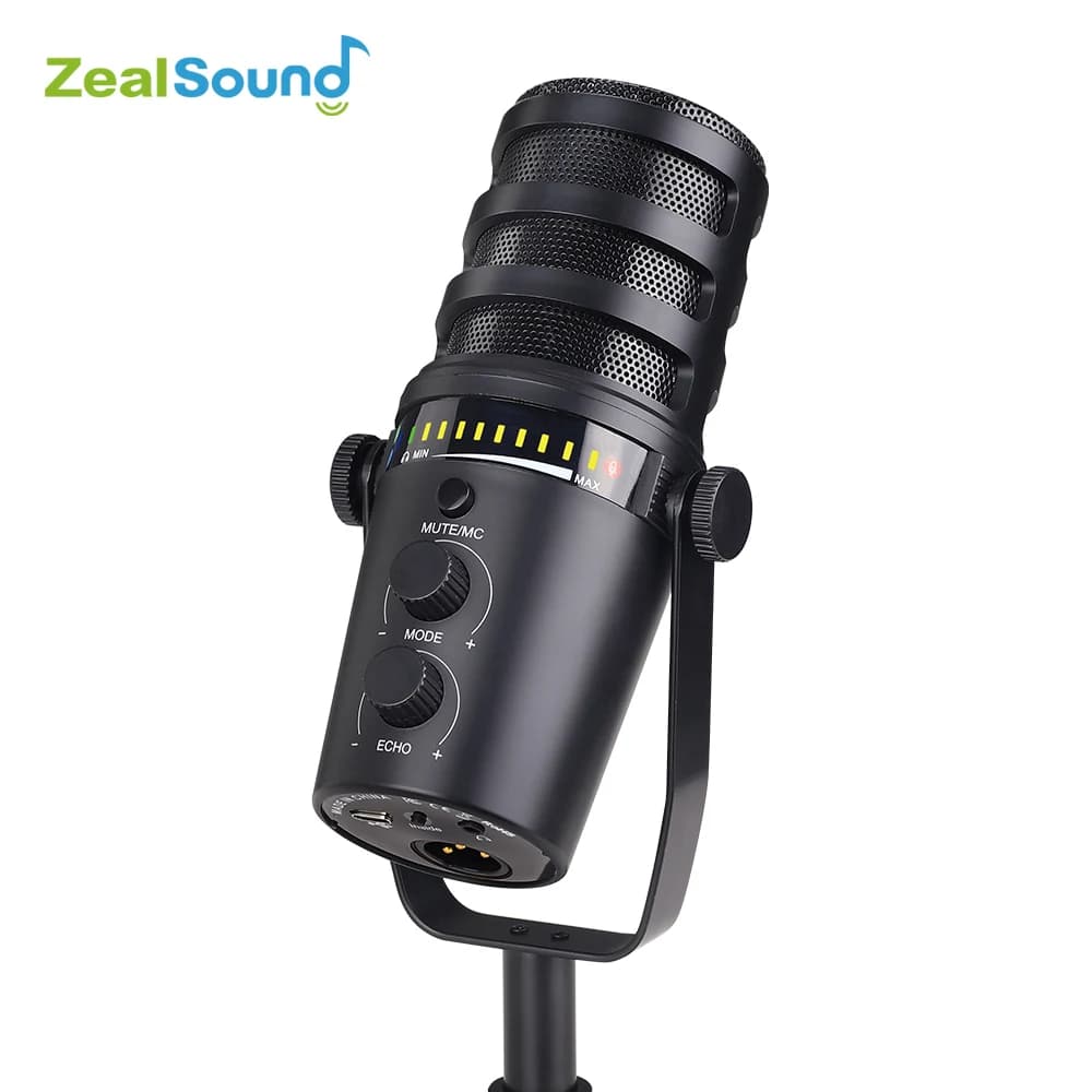 Haomuren Microfono dinamico professionale, microfono USB XLR Podcast per PC per la registrazione di streaming di giochi, voci, laptop, desktop MU7