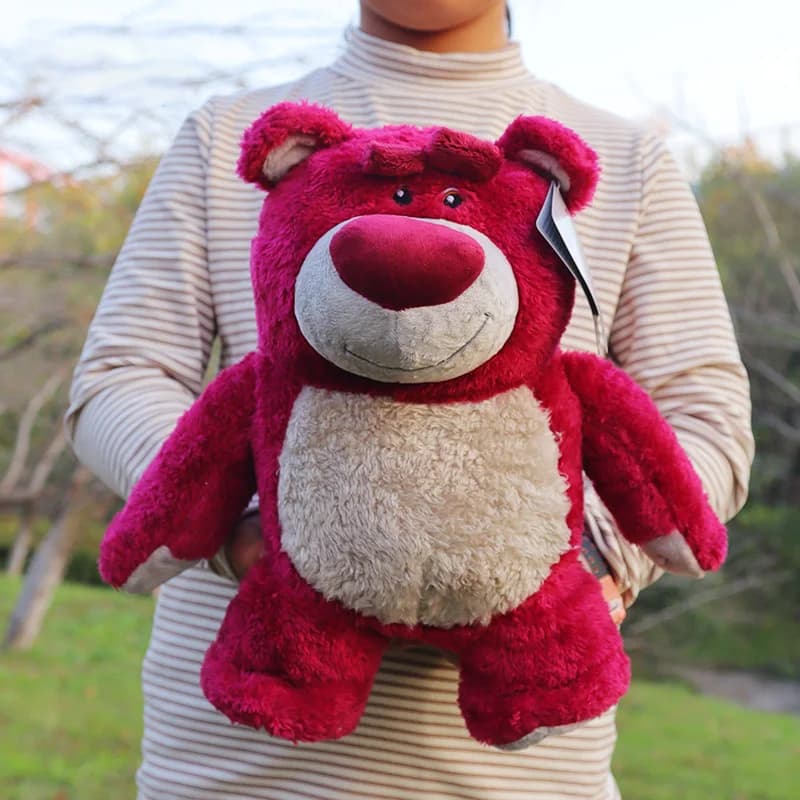 Peluche Kawaii Orsetto Lotso Fragola, Giocattoli di Peluche Toy Story 3, Bambola Cartone Animato Carina, Oggetti Anime, Regalo di Natale Compleanno per Bambini e Ragazze, Novità