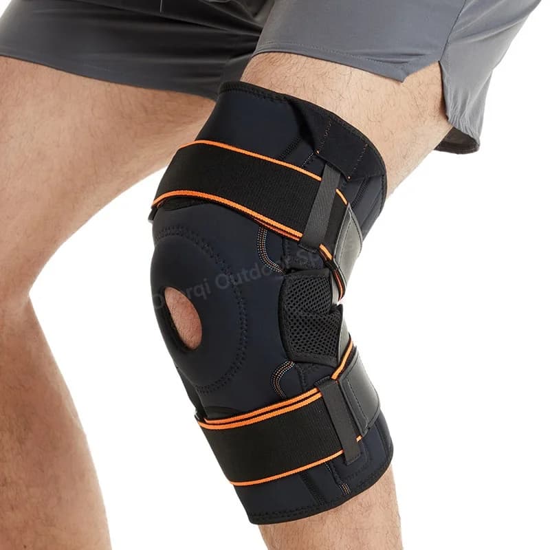 1 pezzo di supporto per ginocchiera incernierata per il dolore al ginocchio con stabilizzatori laterali e cuscinetto in gel per artrite, sollievo dal dolore al ginocchio con strappo del menisco, ACL, PCL
