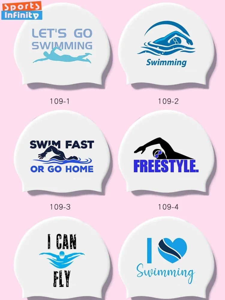 Adult Unisex Silicone Swimming Cap Waterproof Comfortable Long Hair and Ear Protection Swim Caps Professional Swimming Caps