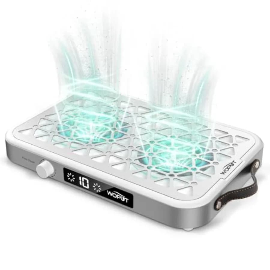 Professional 1600PA Nail Polish Vacuum Cleaner with Fan and 30 Acrylic Nail Polishing Filters