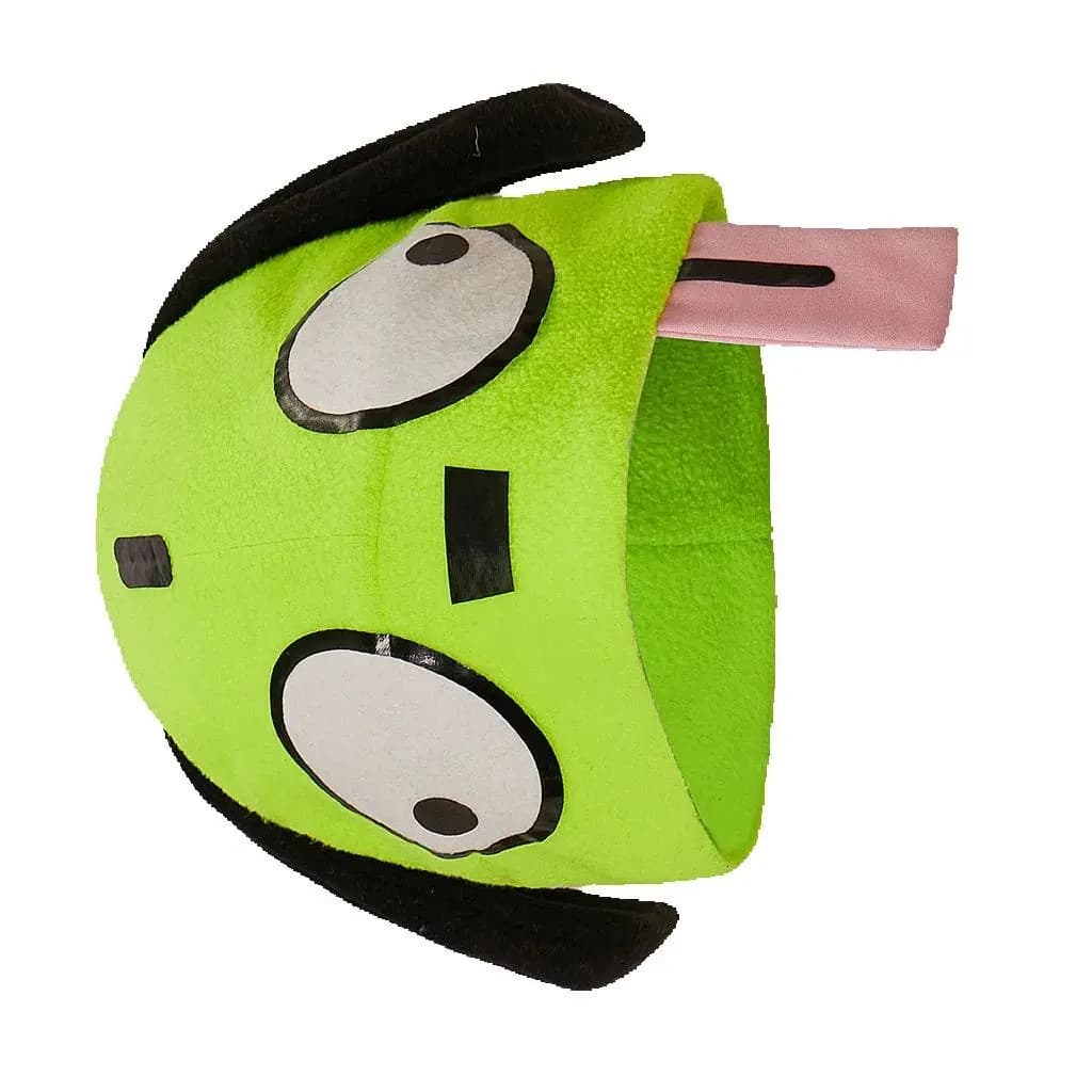 Invader Zim Dress Cosplay Costume Soft Warm Alien Zim Hat Green Cute Cap Zim Gir In Pile Cosplay Hat Halloween Accessories