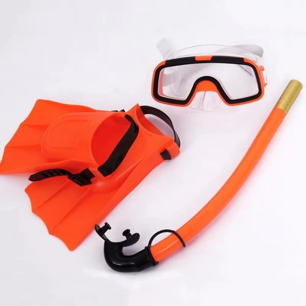 New Anti-Fog Children Diving Mask Set Adjustable PVC Swimming Goggle Masks Easy To Use Snorkel Fins Kit Diving Accessories