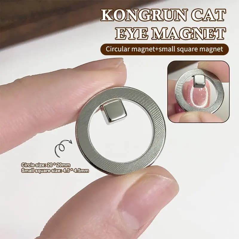 Strumento Ausiliario Magnetico a Occhio di Gatto Cavo per Smalto Gel, a Forma di Anello, per Creare Design Magnetici 3D per Unghie