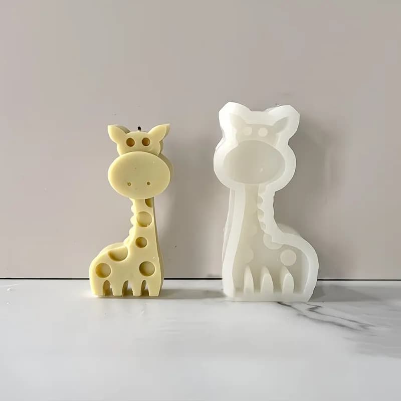 Stampo in Silicone a Forma di Giraffa per Realizzare Deodoranti per Auto, Perle Aromatiche, Ciondoli, Candele, Decorazioni, Sculture in Resina