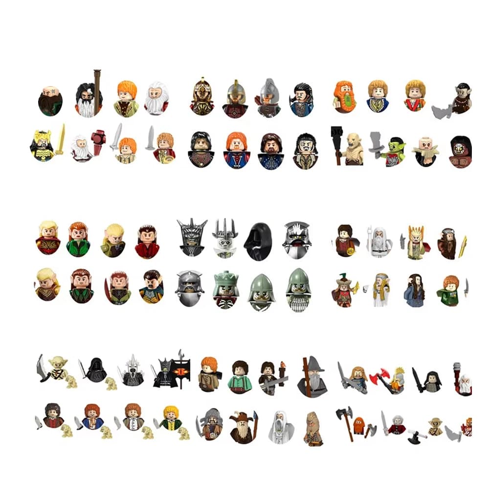 Movies Building Block Anime Character Orcs Mini Action Figures Doll 3D Model Puzzle Toy Kids Birthdays Gifts