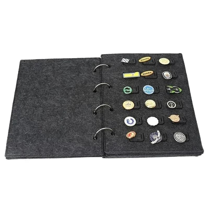 Felt Pin Brooch Display Storage Book Metal Badge Chest Holder Box Pennant Brooch Board School Badge Case Container Collection jewelry organizer boite a perles pour les bracelet jewelry boxes