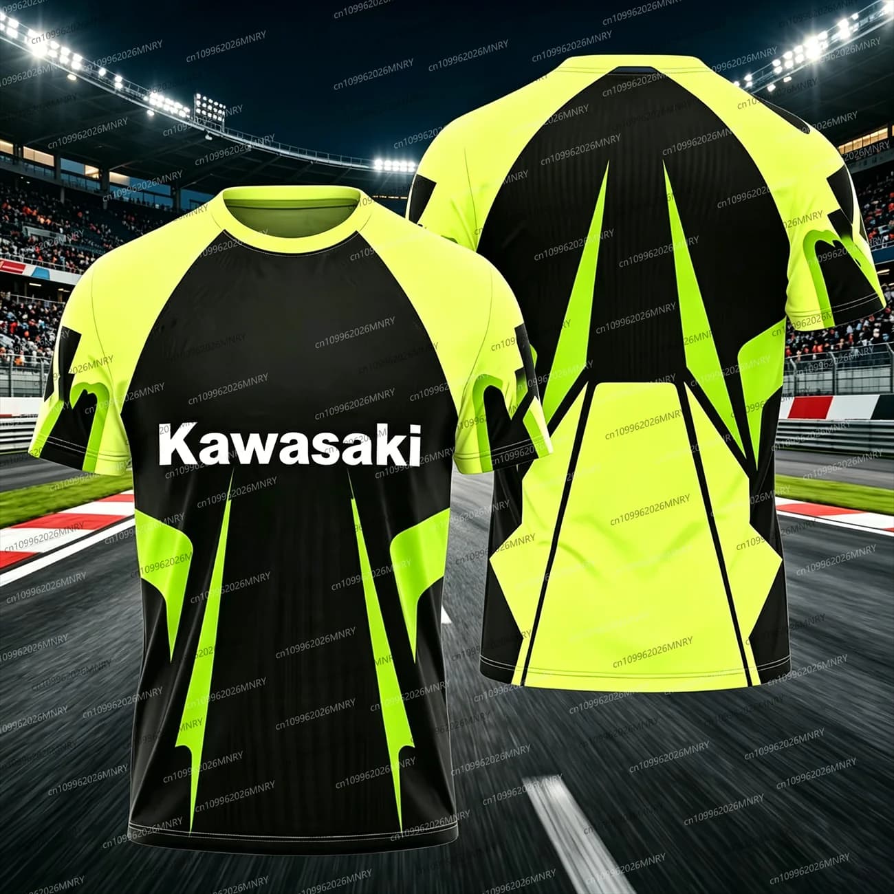 Maglietta da uomo Abbigliamento da uomo Maglietta Kawasaki Motocross per uomo Tuta da ciclismo ad asciugatura rapida Maglietta oversize da donna Top sportivo a maniche lunghe