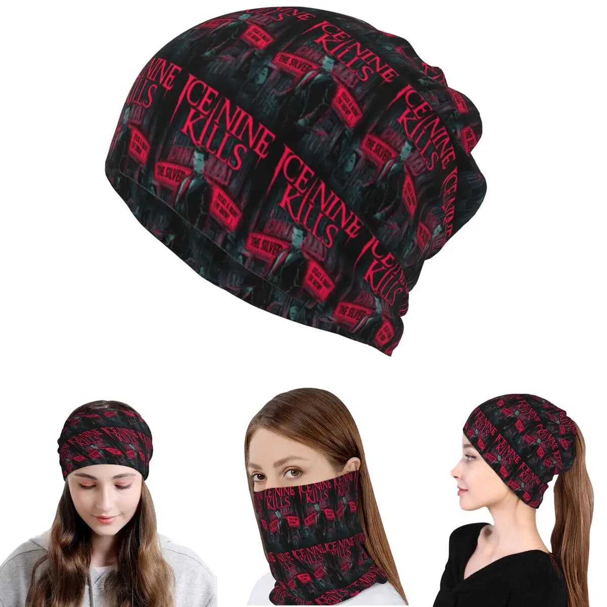Ice Nine Kills The Silver Scream By Grave Bandana Neck Cover Magic Scarf Warm Headband Beanies Hat Unisex Adult Windproof