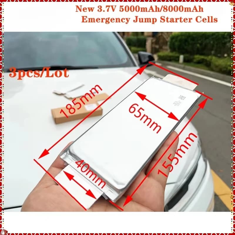 3 pz/lotto Nuovo 3.7 V 8000 mAh 1064155 6864145 60C FAI DA TE 3S 4S 7.6V 11.4V Batteria per Jump Car Starter JM5526 Automobile Accenditore