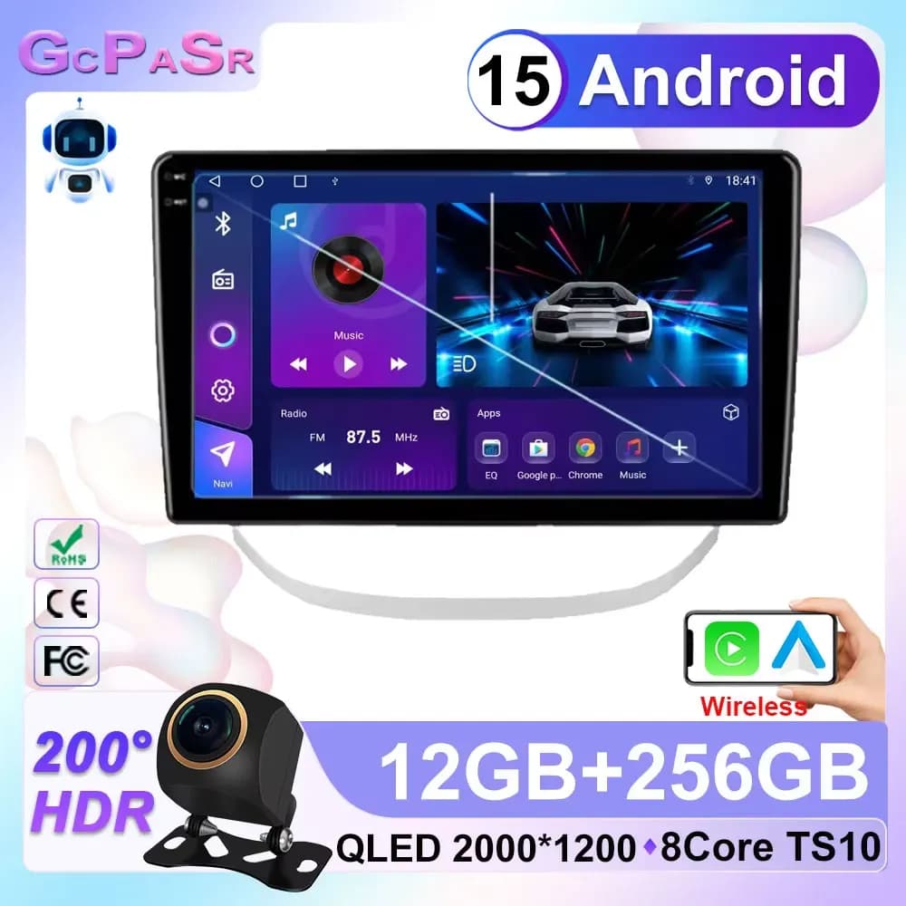 Per Hyundai HB20 2012 - 2019 Auto Radio Carplay Android 15 Stereo GPS di Navigazione Lettore Video Multimediale Dash Cam NO 2din DVD BT